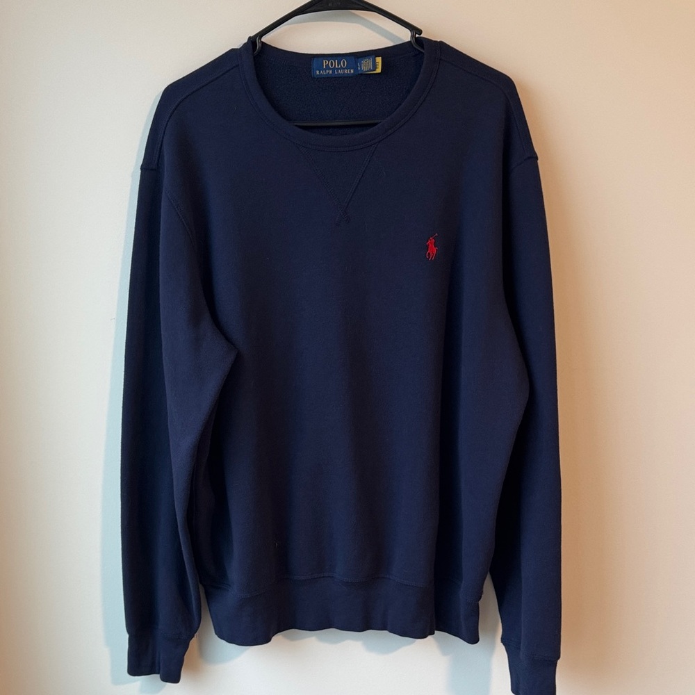 Polo by Ralph Lauren Men's Dark Blue Crewneck Sweater
